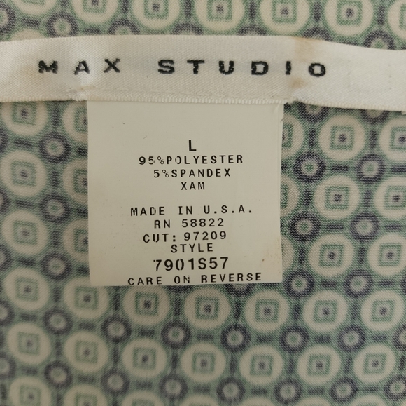 Max Studio Green Black Sleeveless Tie Dress Size L - Picture 10 of 13